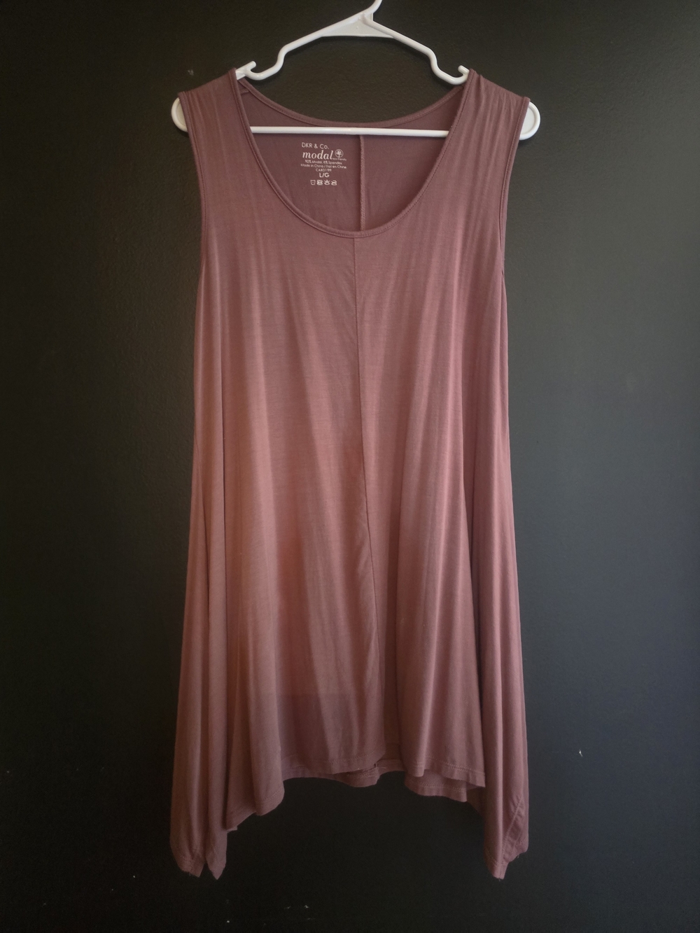 Swing Tank Top in Mauve Pink - Modal Blend